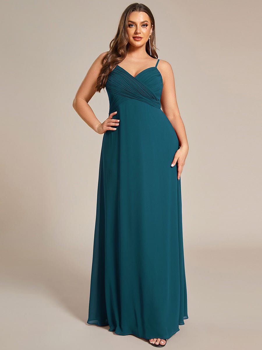 NOVA|Criss-Cross V-Neck Chiffon Backless A-Line Bridesmaid Dress