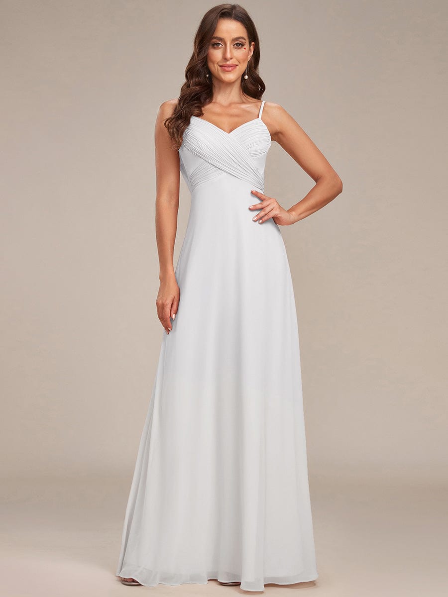NOVA|Criss-Cross V-Neck Chiffon Backless A-Line Bridesmaid Dress