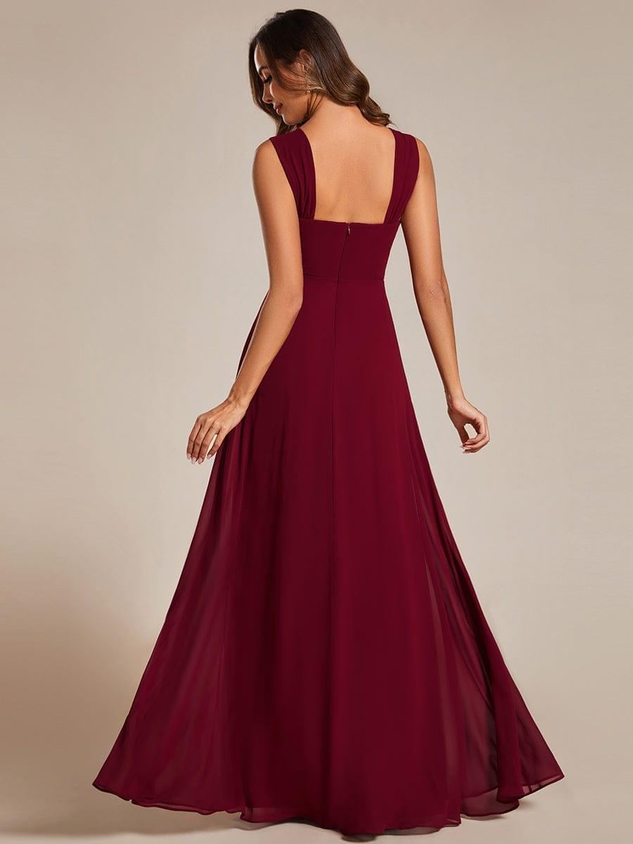 BILLIE|Chic High Waist Square Neck Bridesmaid Dress