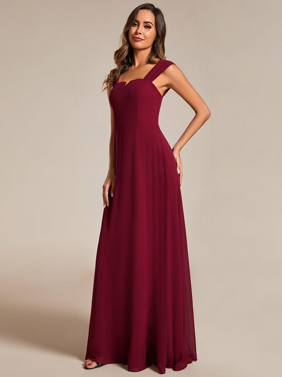 BILLIE|Chic High Waist Square Neck Bridesmaid Dress