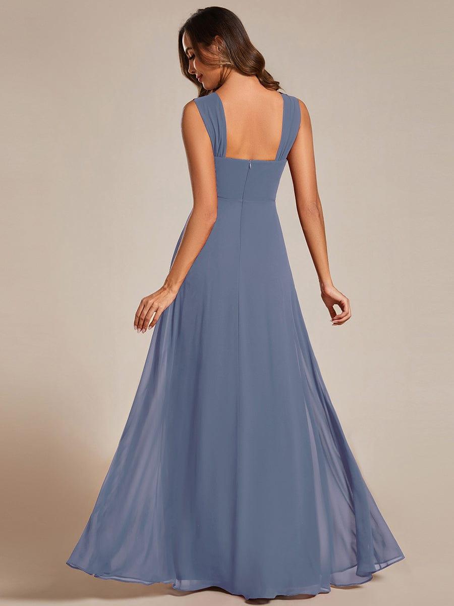 BILLIE|Chic High Waist Square Neck Bridesmaid Dress