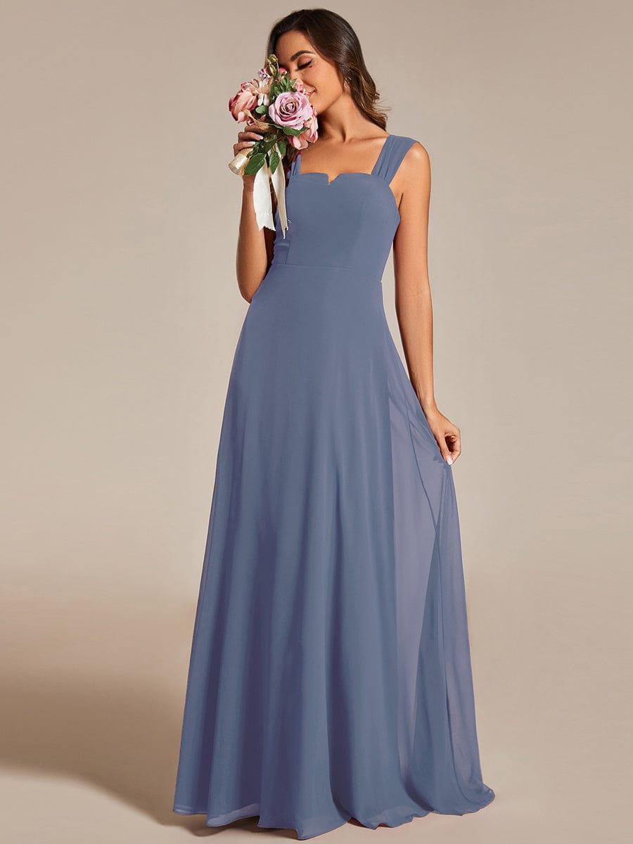 BILLIE|Chic High Waist Square Neck Bridesmaid Dress