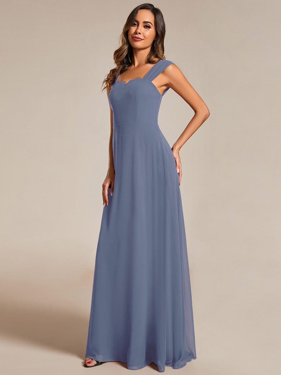 BILLIE|Chic High Waist Square Neck Bridesmaid Dress