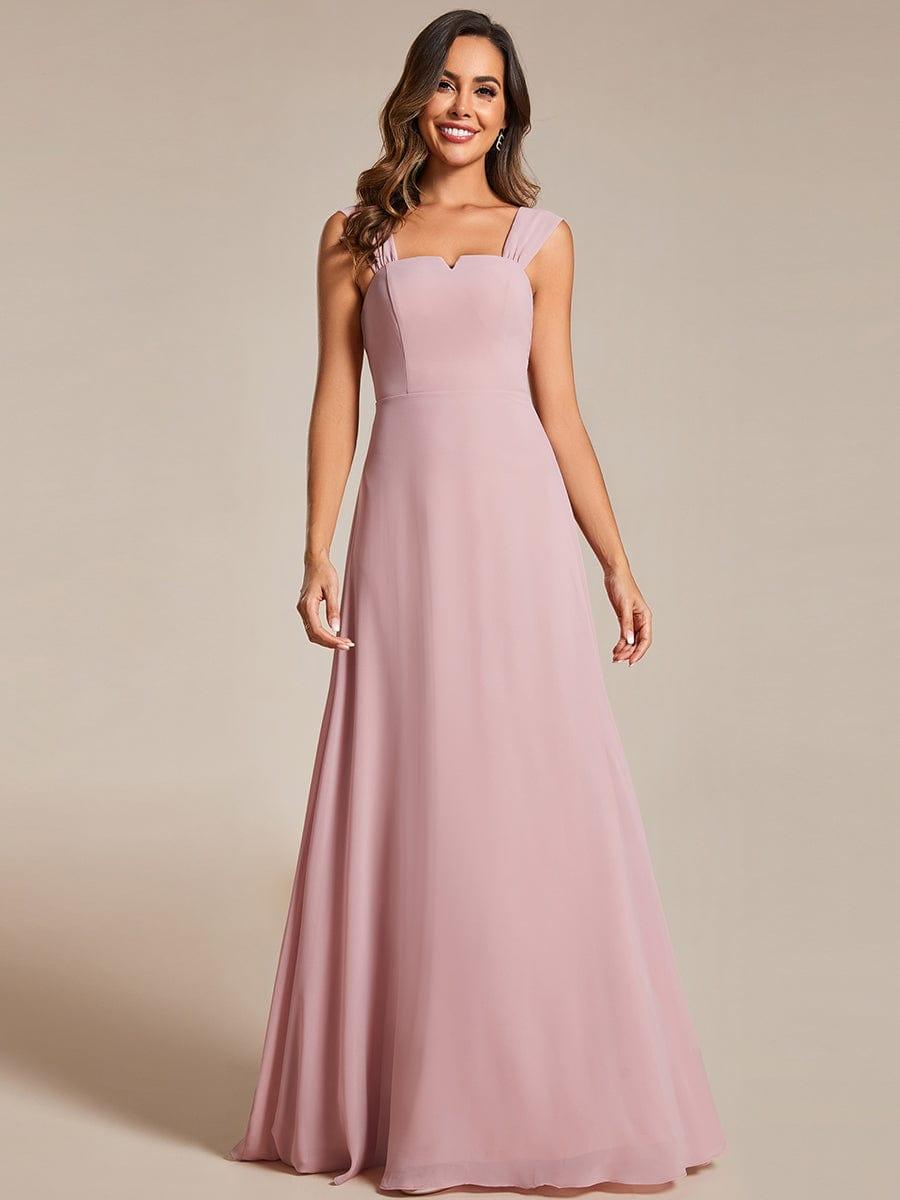 BILLIE|Chic High Waist Square Neck Bridesmaid Dress