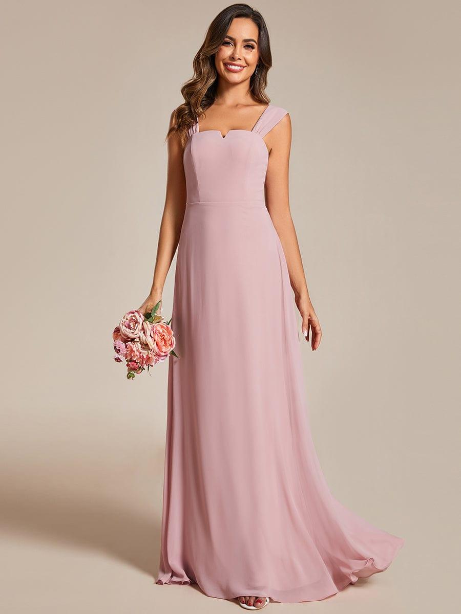 BILLIE|Chic High Waist Square Neck Bridesmaid Dress