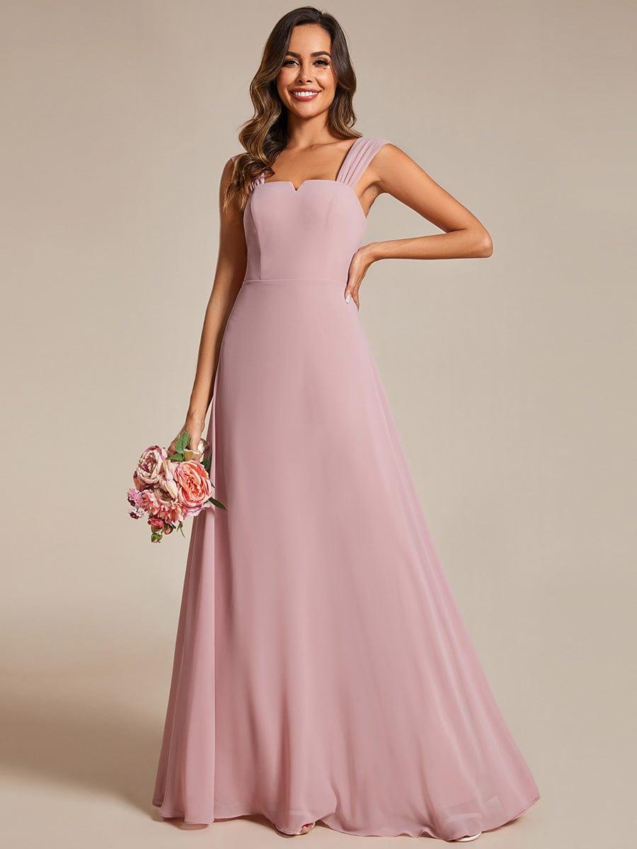 BILLIE|Chic High Waist Square Neck Bridesmaid Dress