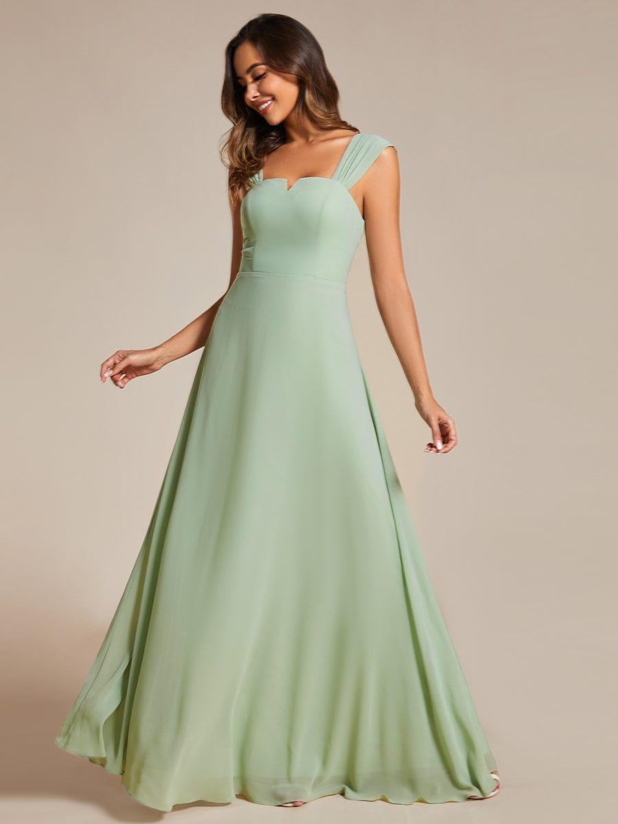 BILLIE|Chic High Waist Square Neck Bridesmaid Dress