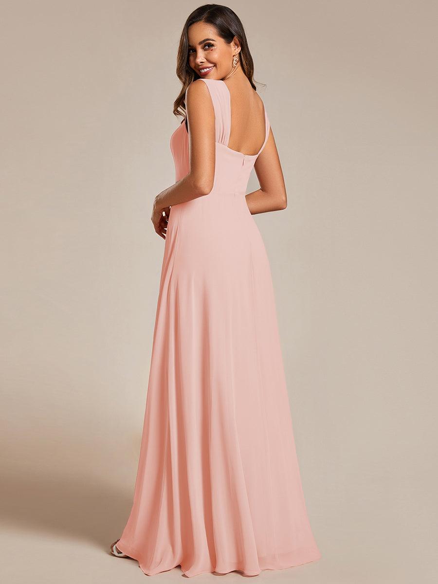 BILLIE|Chic High Waist Square Neck Bridesmaid Dress