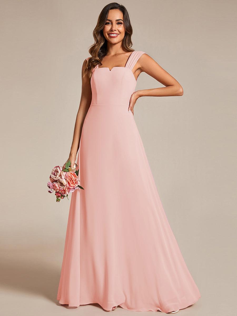 BILLIE|Chic High Waist Square Neck Bridesmaid Dress