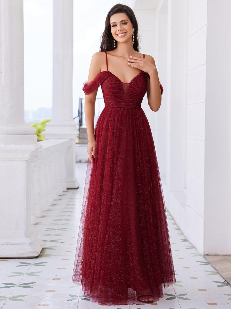 RYLIE|Spaghetti Strap Backless Sweetheart A-Line Tulle Bridesmaid Dress