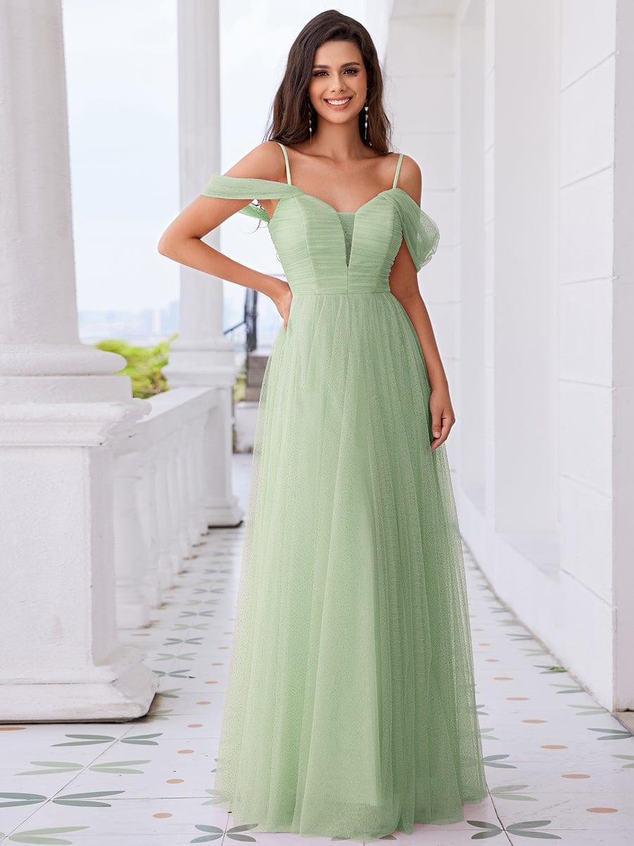 RYLIE|Spaghetti Strap Backless Sweetheart A-Line Tulle Bridesmaid Dress