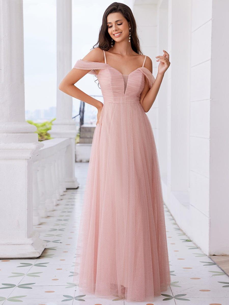 RYLIE|Spaghetti Strap Backless Sweetheart A-Line Tulle Bridesmaid Dress
