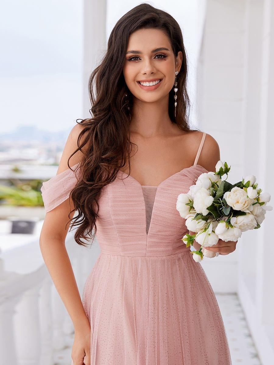 RYLIE|Spaghetti Strap Backless Sweetheart A-Line Tulle Bridesmaid Dress