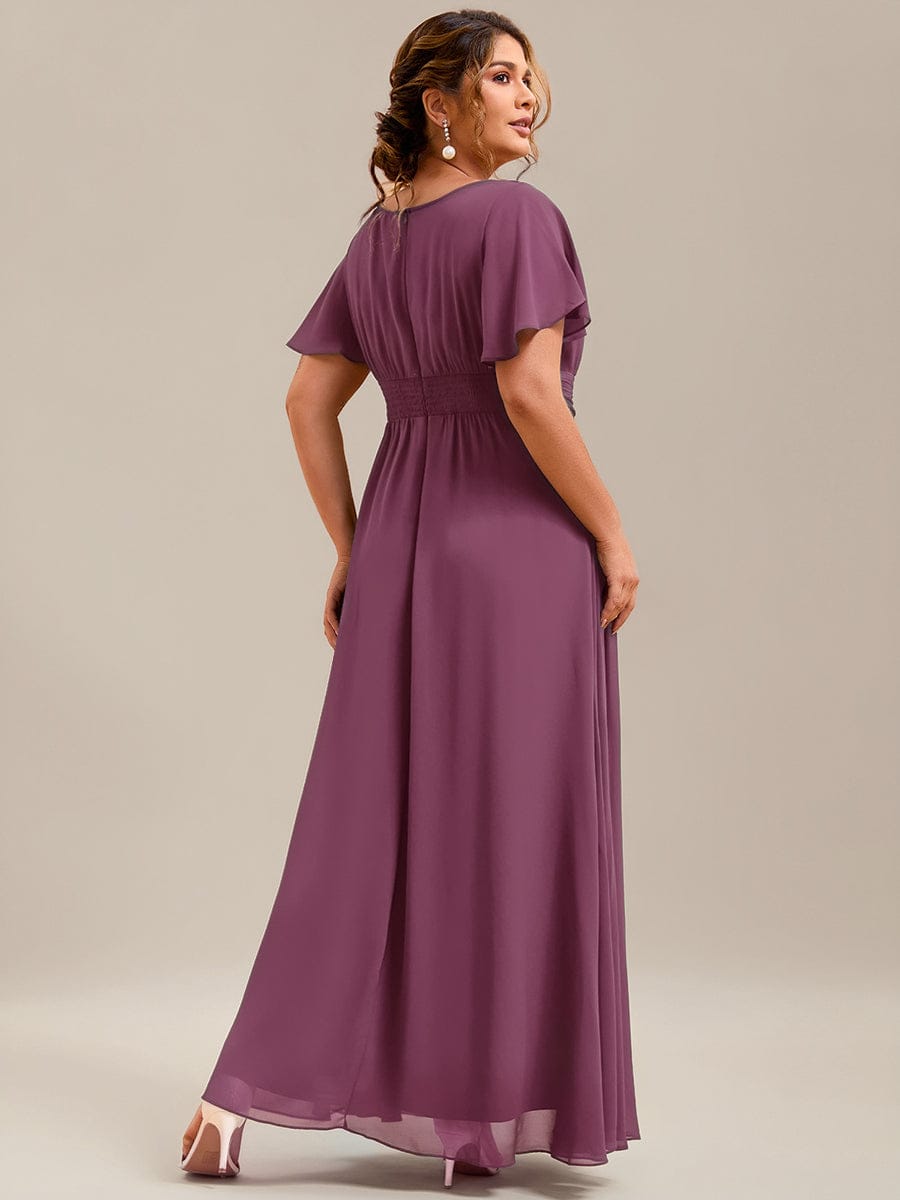 KIMORA|Simple Chiffon Pleated A-Line Bridesmaid Dress