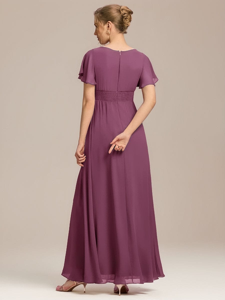 KIMORA|Simple Chiffon Pleated A-Line Bridesmaid Dress