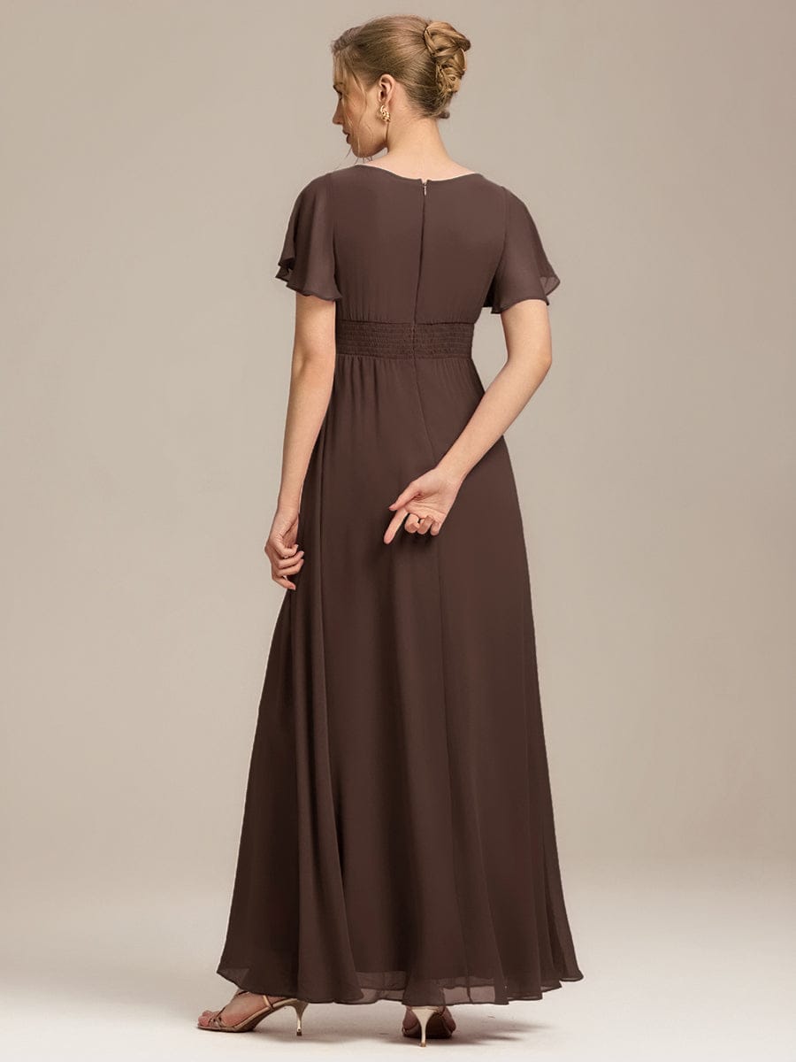 KIMORA|Simple Chiffon Pleated A-Line Bridesmaid Dress
