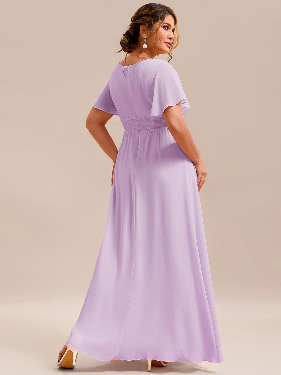 KIMORA|Simple Chiffon Pleated A-Line Bridesmaid Dress