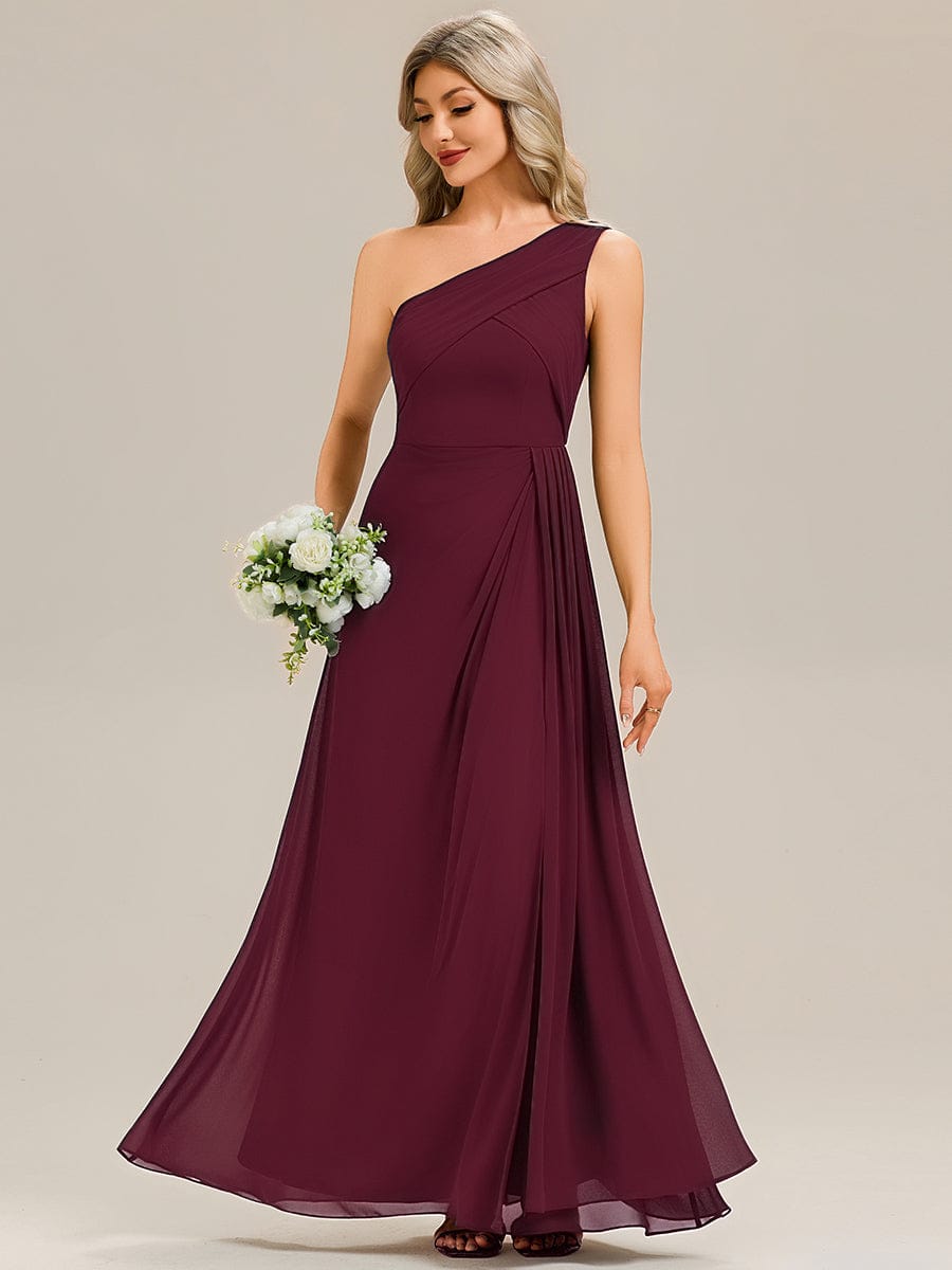 NOEMIE|Flowing Ribbons Chiffon Sleeveless Bridesmaid Dress