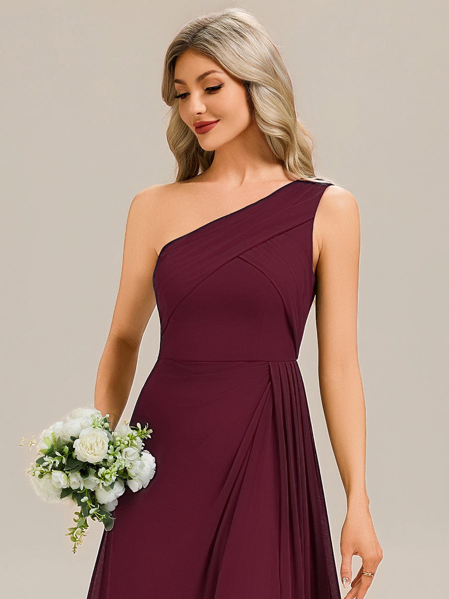 NOEMIE|Flowing Ribbons Chiffon Sleeveless Bridesmaid Dress