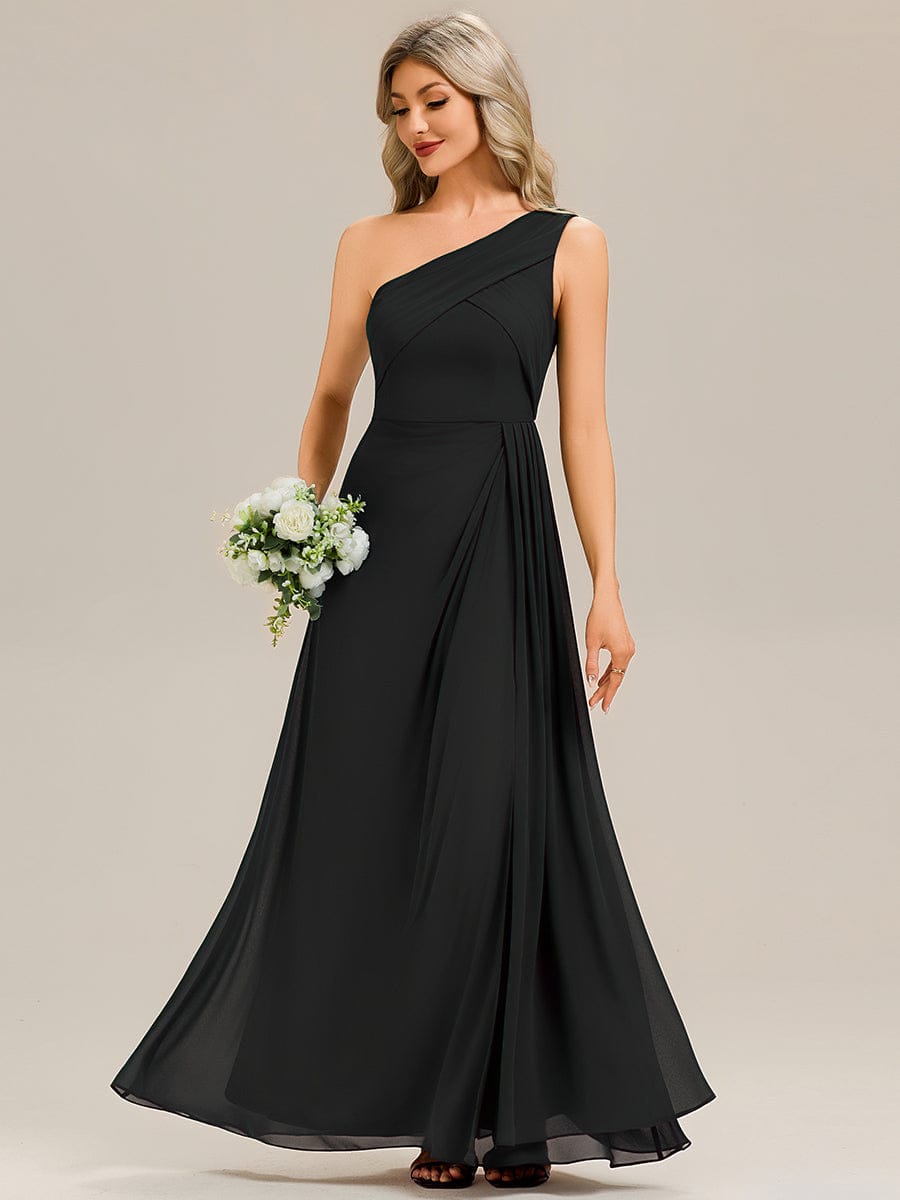 NOEMIE|Flowing Ribbons Chiffon Sleeveless Bridesmaid Dress