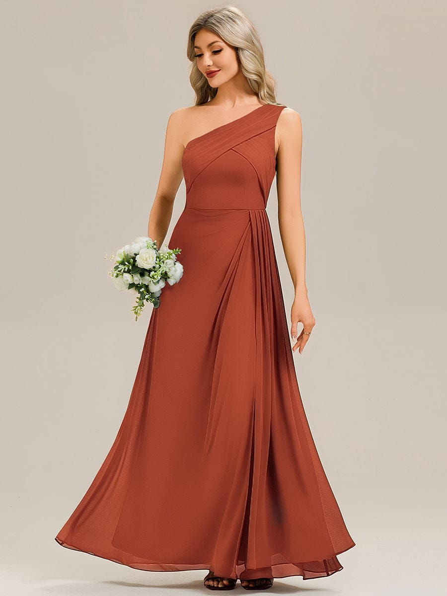 NOEMIE|Flowing Ribbons Chiffon Sleeveless Bridesmaid Dress