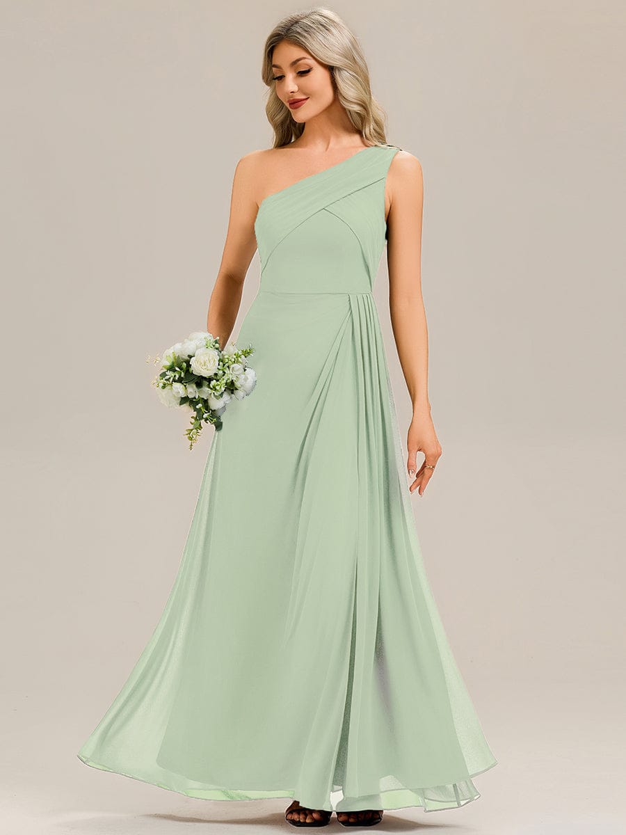 NOEMIE|Flowing Ribbons Chiffon Sleeveless Bridesmaid Dress