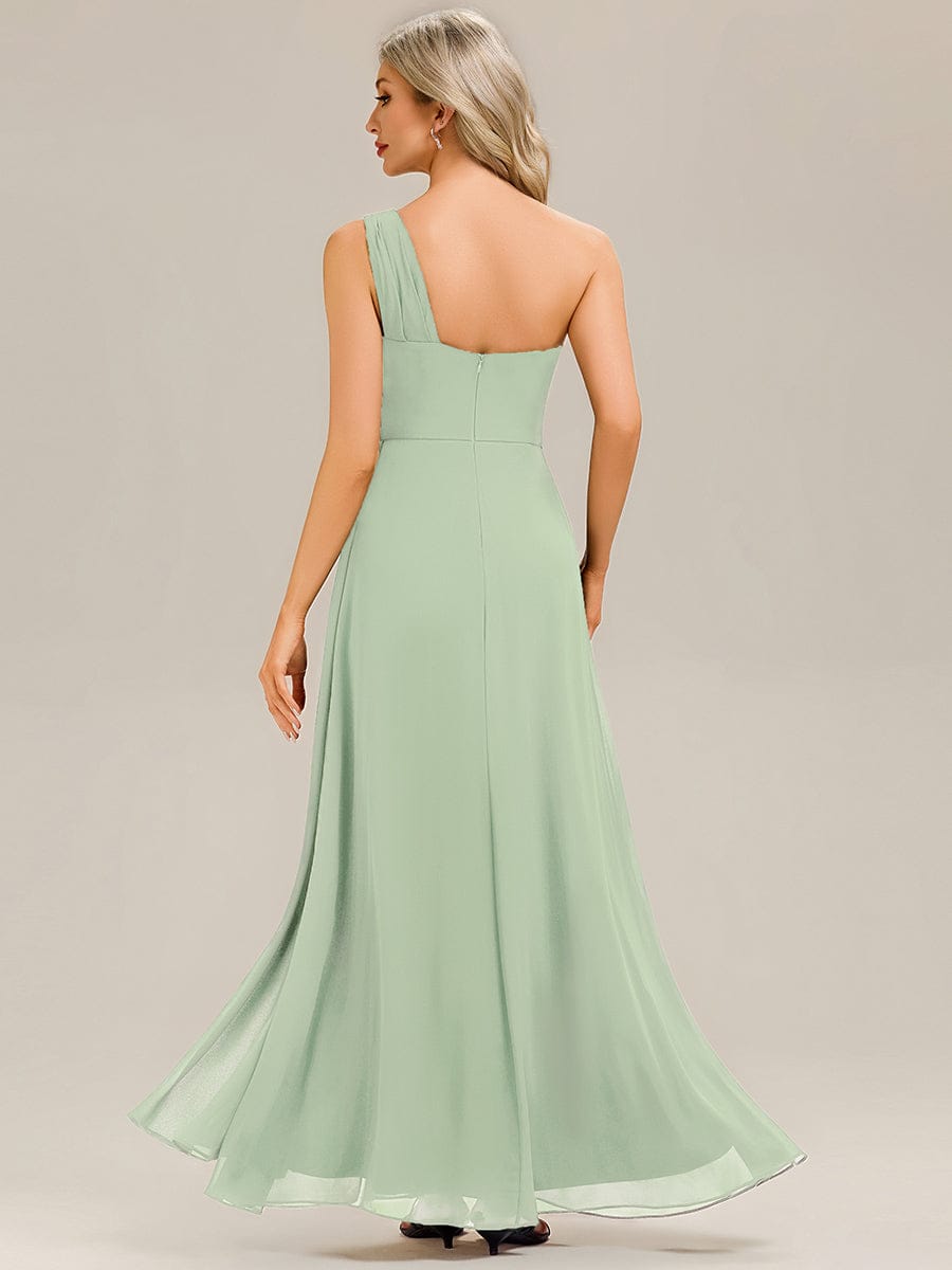 NOEMIE|Flowing Ribbons Chiffon Sleeveless Bridesmaid Dress
