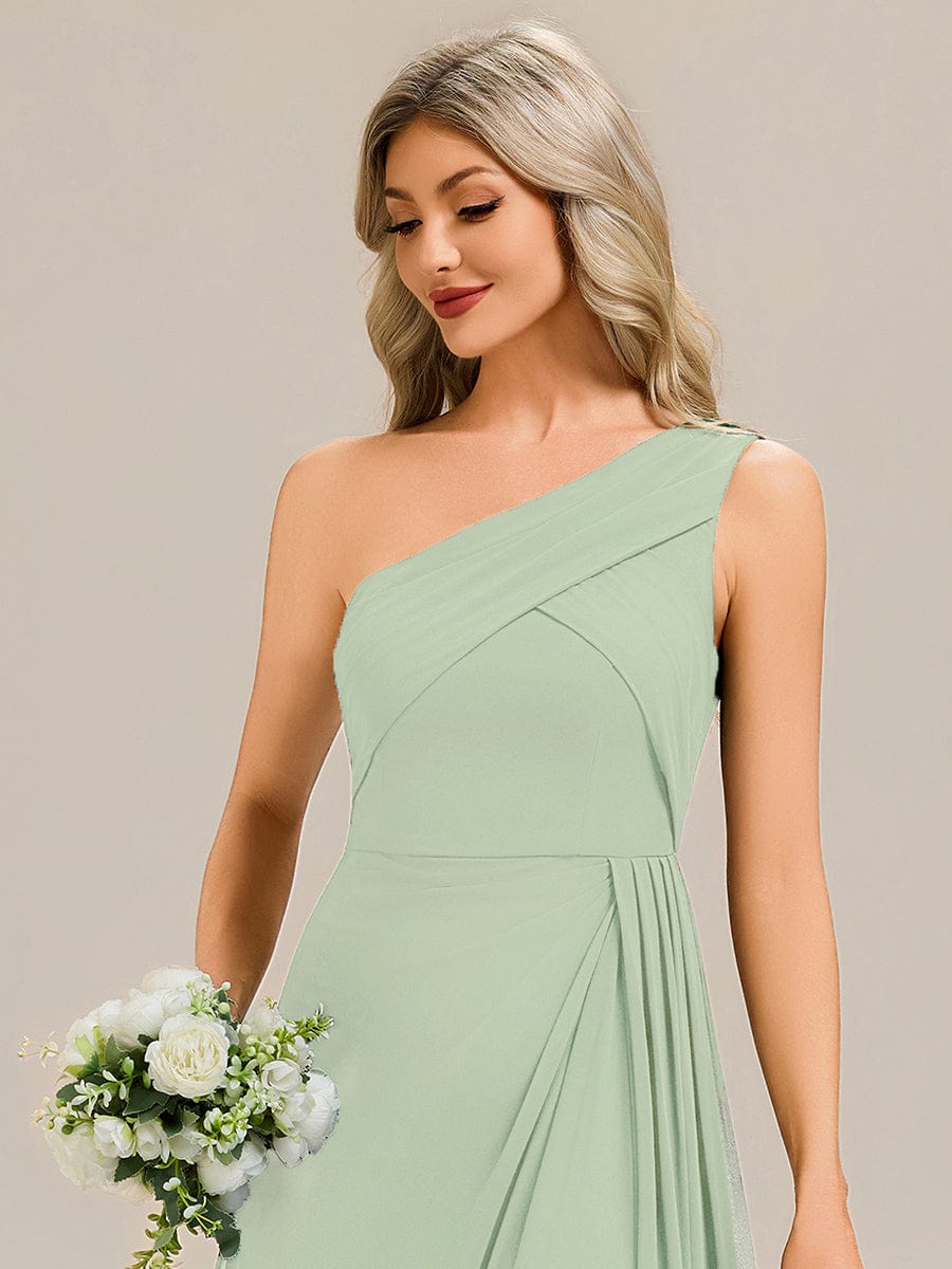 NOEMIE|Flowing Ribbons Chiffon Sleeveless Bridesmaid Dress