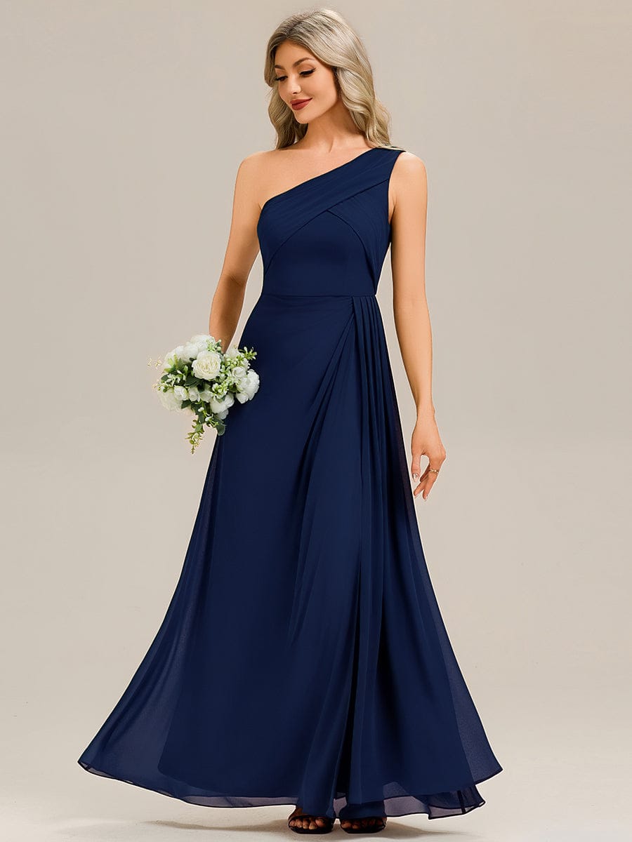 NOEMIE|Flowing Ribbons Chiffon Sleeveless Bridesmaid Dress