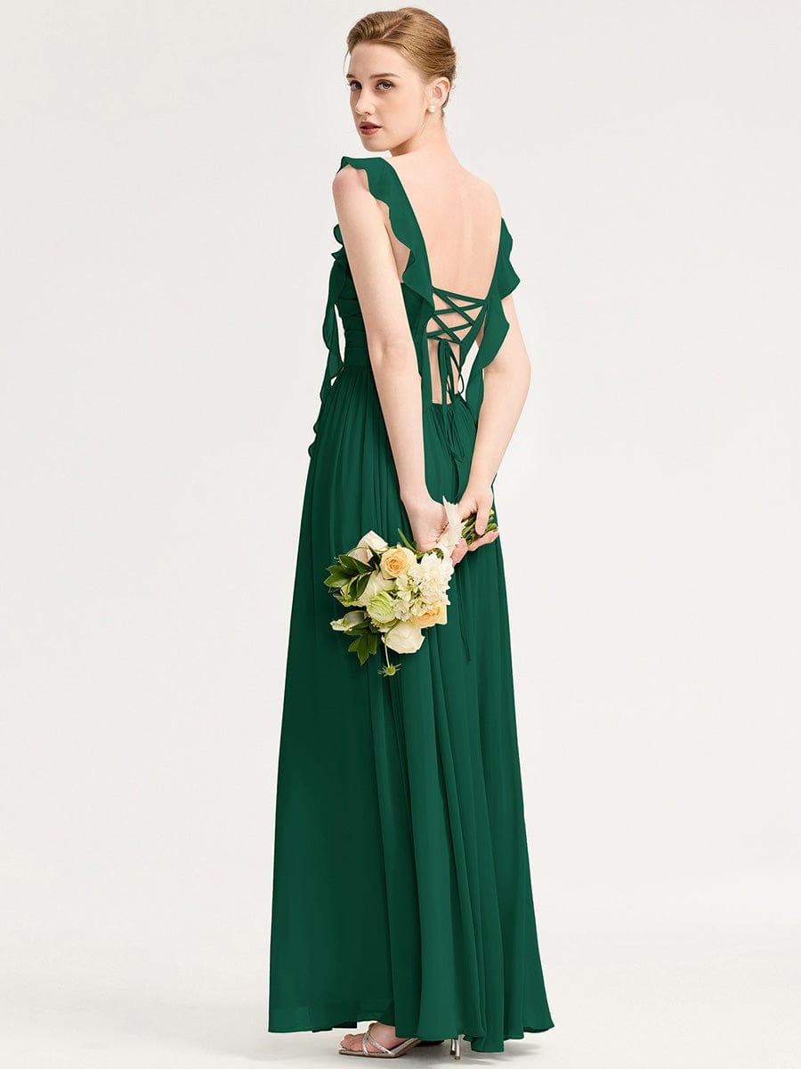 LUNARA|Flowing Ribbon Chiffon Bridesmaid dress