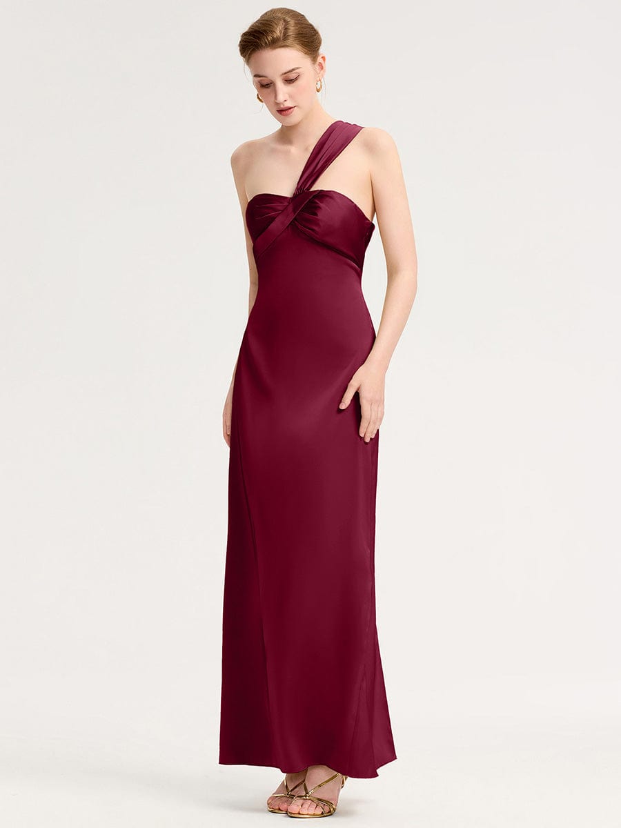 RAVINA|Twist Knot Satin Mermaid Bridesmaid dress