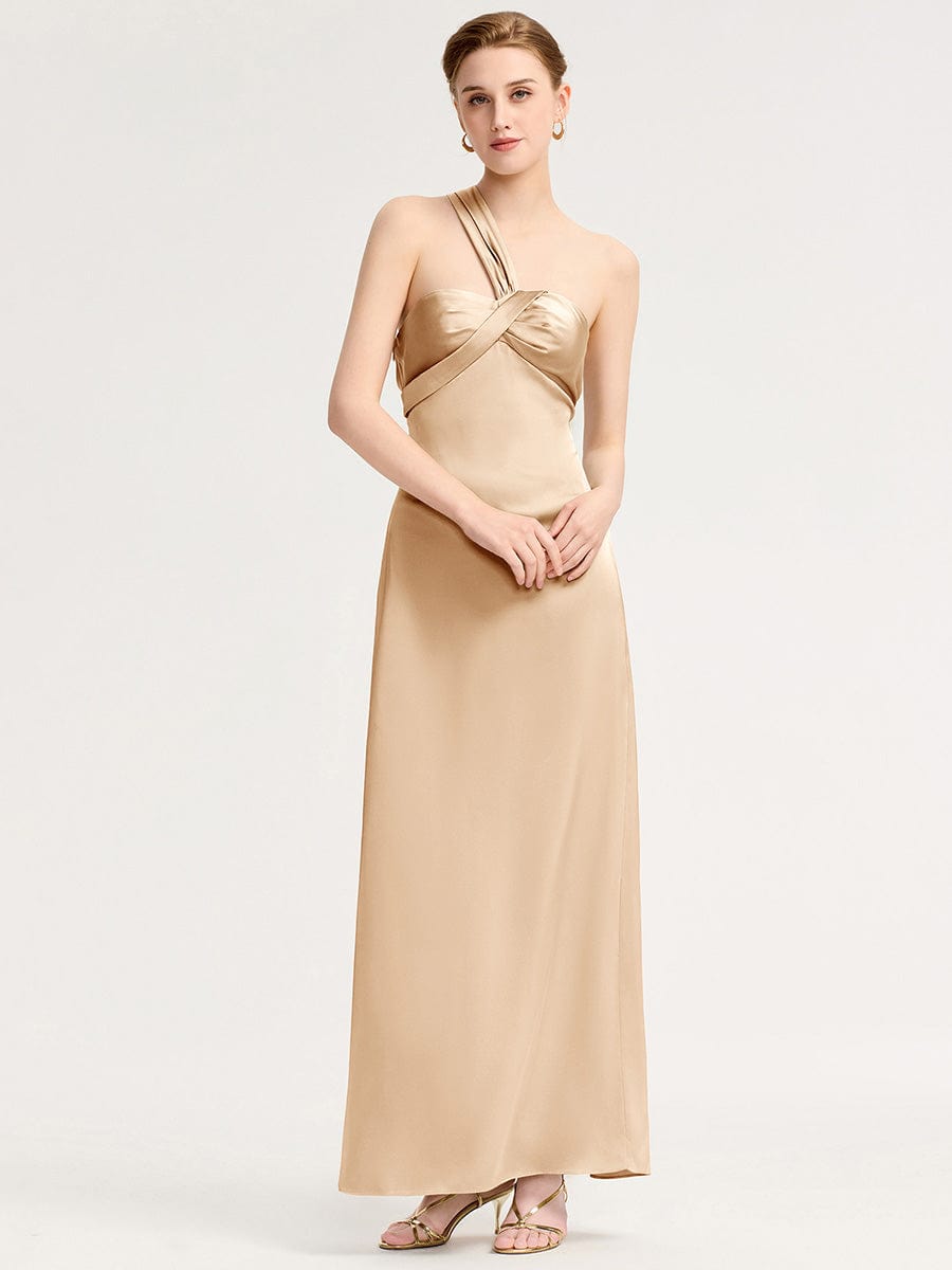 RAVINA|Twist Knot Satin Mermaid Bridesmaid dress