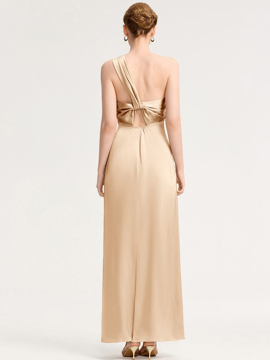 RAVINA|Twist Knot Satin Mermaid Bridesmaid dress