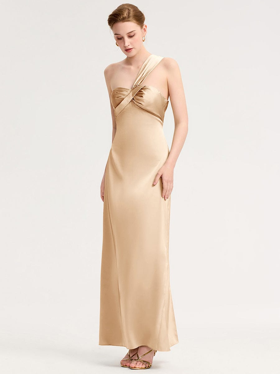 RAVINA|Twist Knot Satin Mermaid Bridesmaid dress