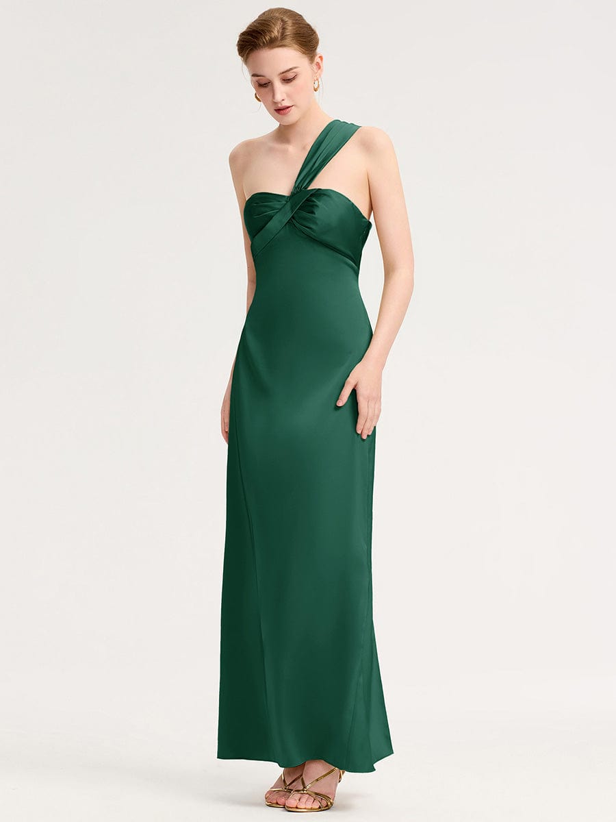 RAVINA|Twist Knot Satin Mermaid Bridesmaid dress