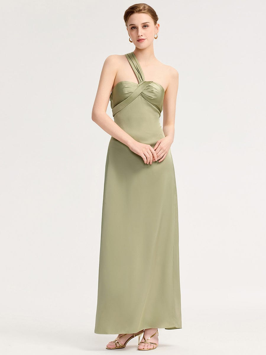 RAVINA|Twist Knot Satin Mermaid Bridesmaid dress