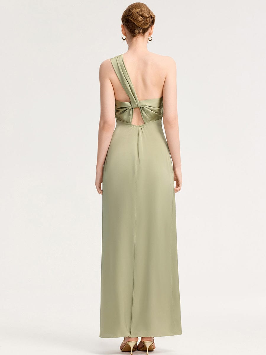 RAVINA|Twist Knot Satin Mermaid Bridesmaid dress