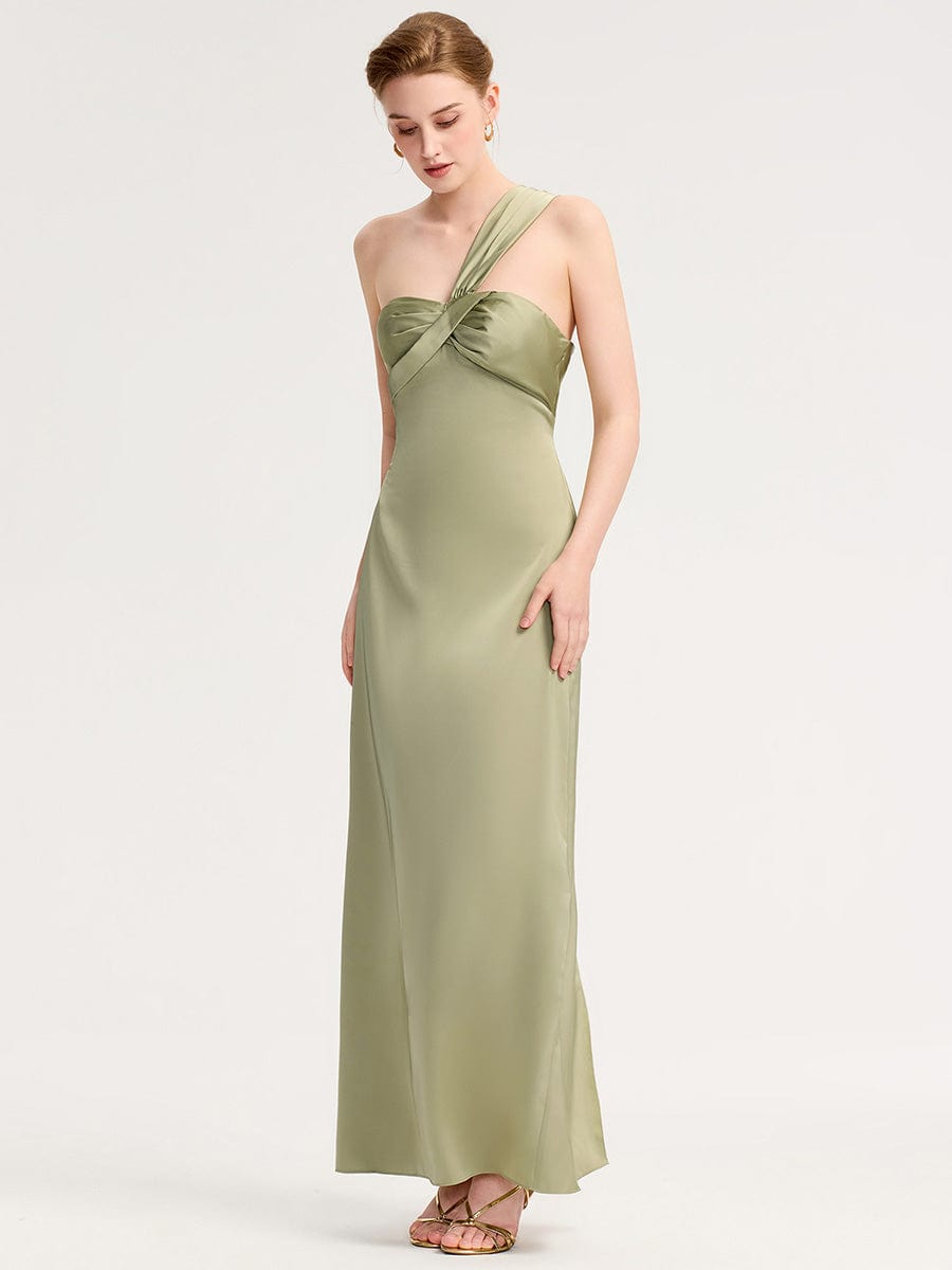 RAVINA|Twist Knot Satin Mermaid Bridesmaid dress