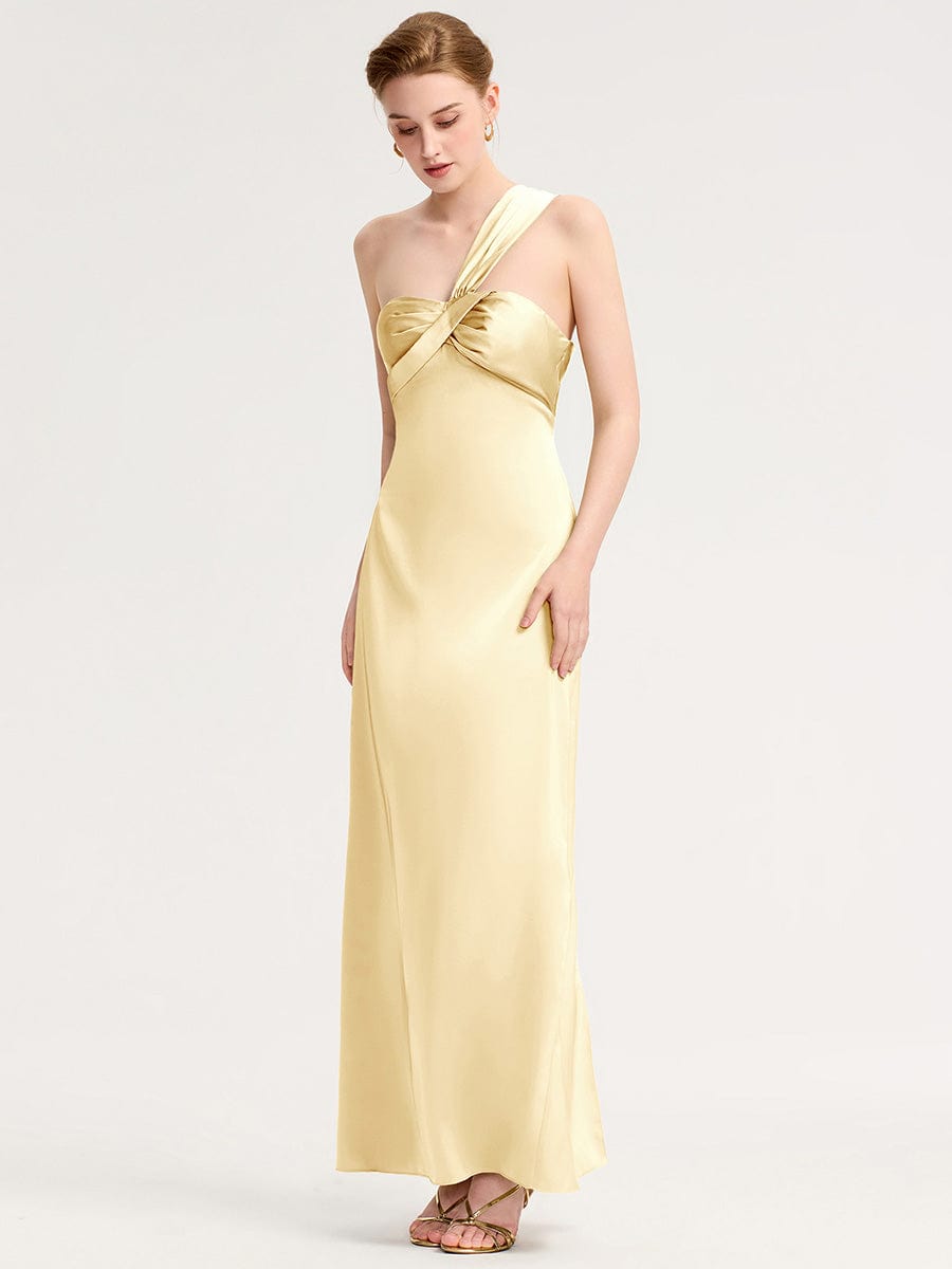 RAVINA|Twist Knot Satin Mermaid Bridesmaid dress
