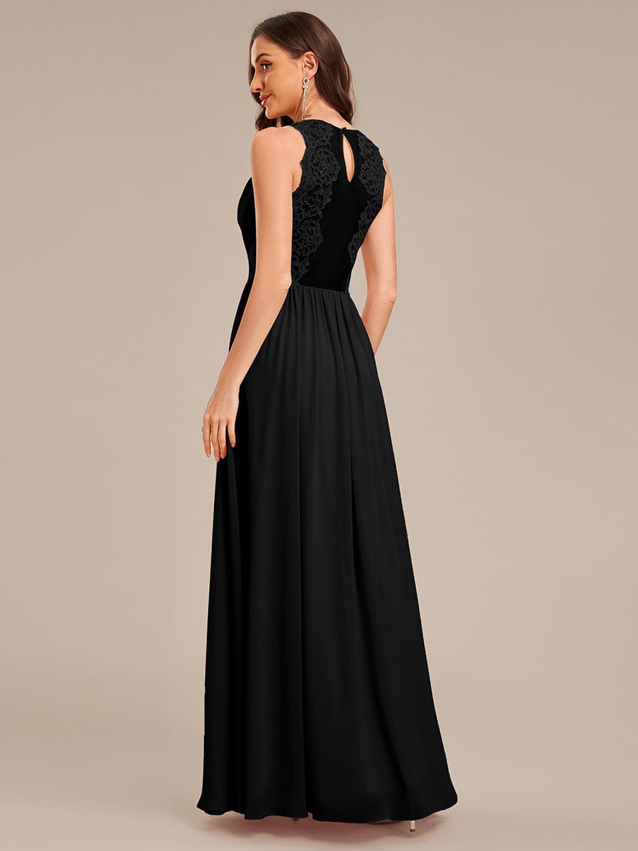 MARIBEL|Applique Chiffon Sleeveless Bridesmaid Dress