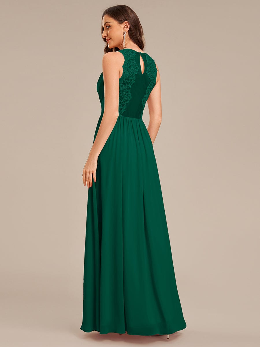 MARIBEL|Applique Chiffon Sleeveless Bridesmaid Dress