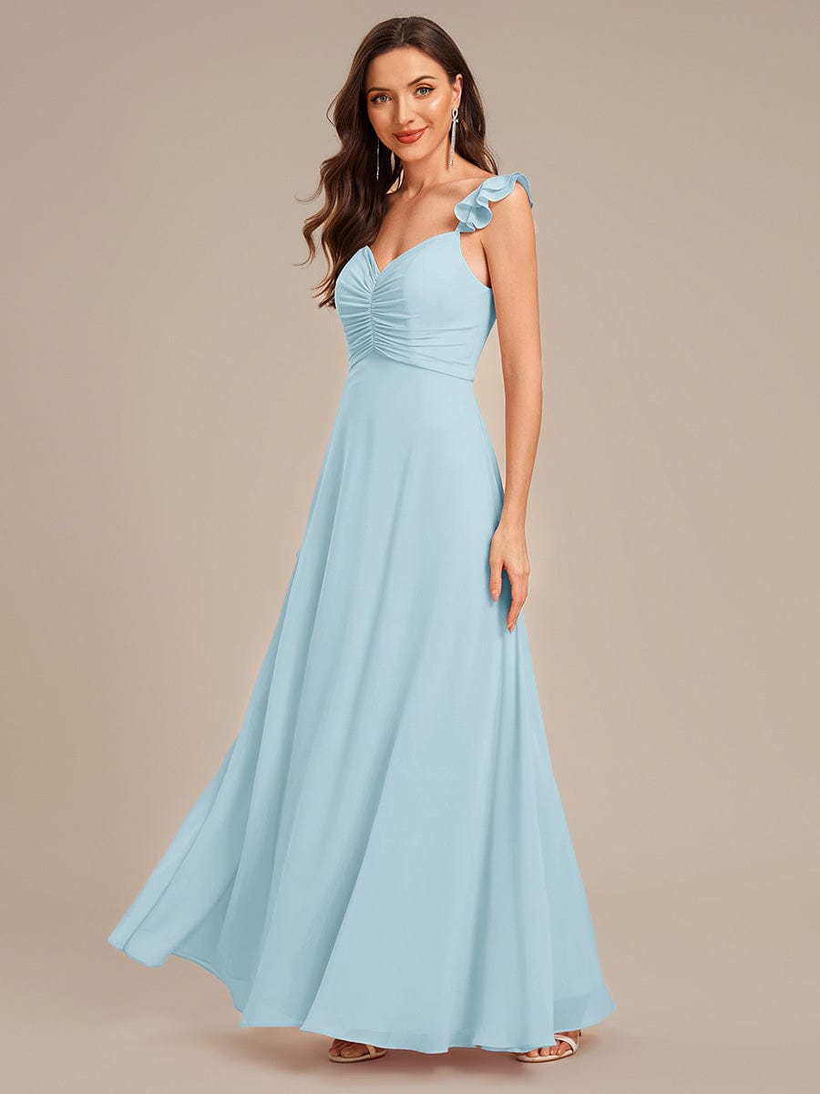 SERENA|Backless Chiffon Ruffled Bridesmaid Dress