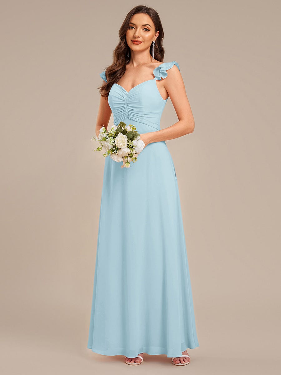 SERENA|Backless Chiffon Ruffled Bridesmaid Dress