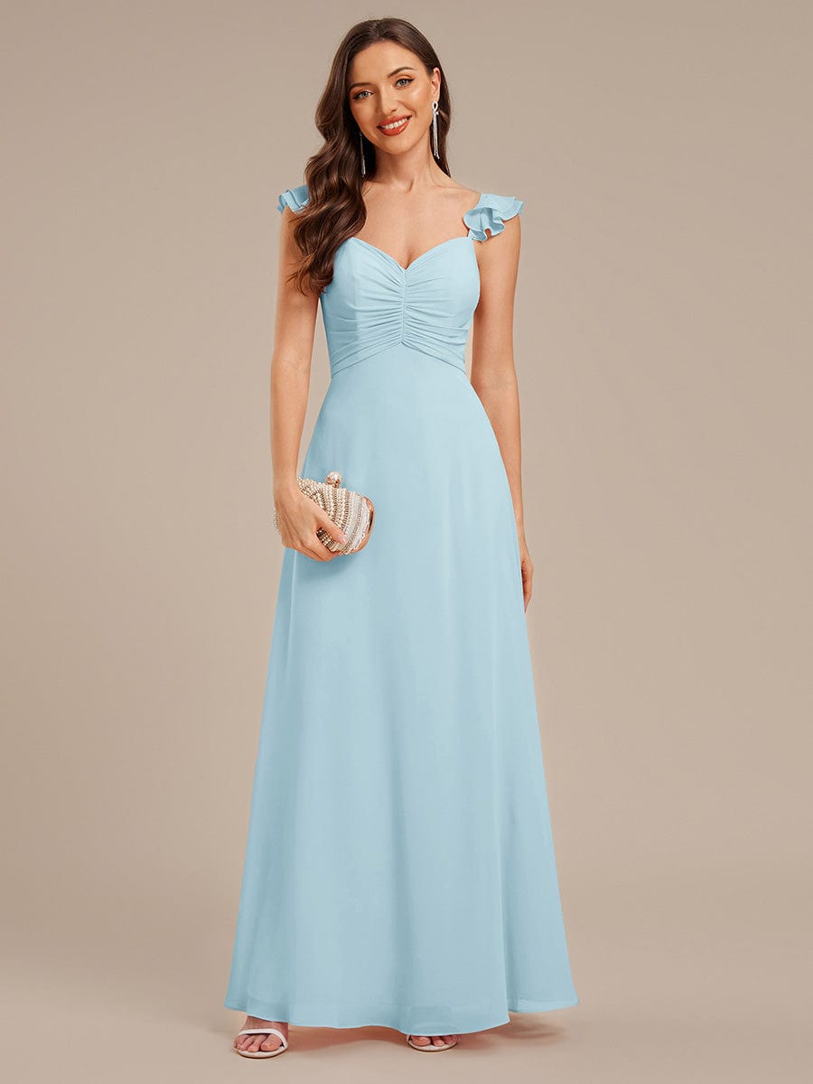 SERENA|Backless Chiffon Ruffled Bridesmaid Dress