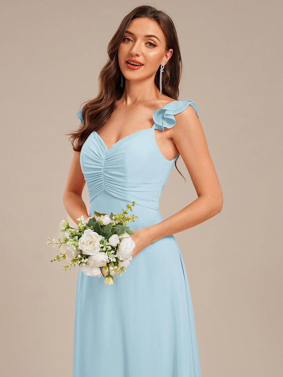 SERENA|Backless Chiffon Ruffled Bridesmaid Dress