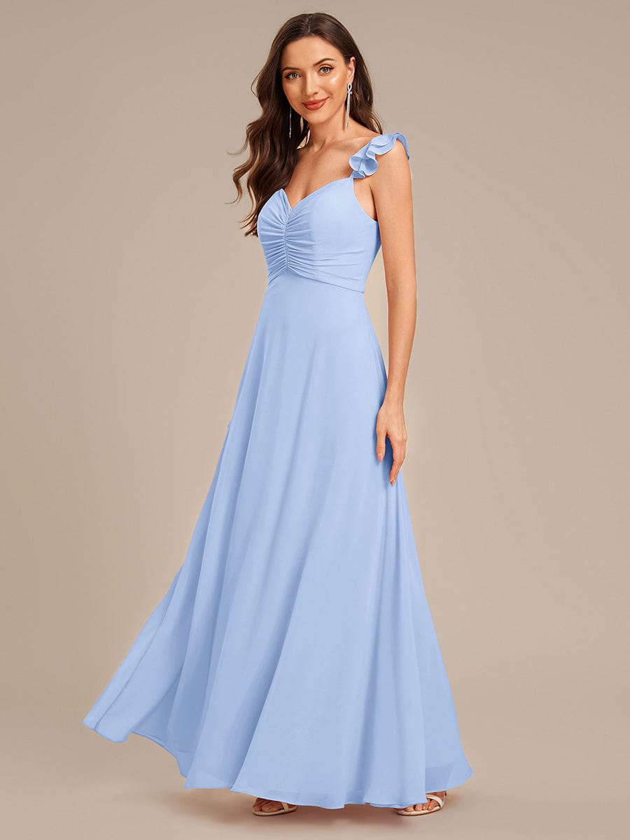 SERENA|Backless Chiffon Ruffled Bridesmaid Dress