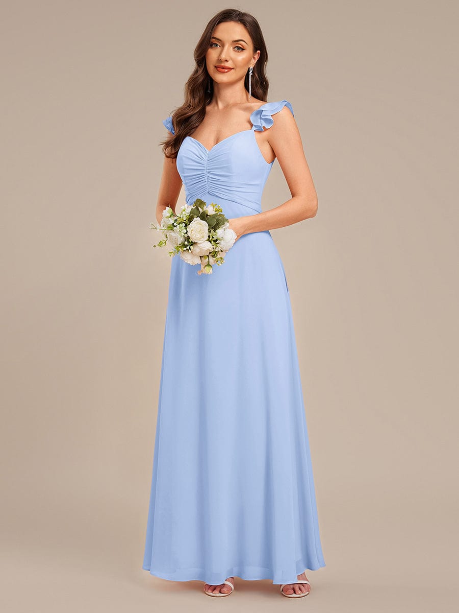 SERENA|Backless Chiffon Ruffled Bridesmaid Dress