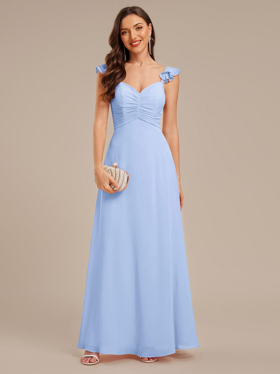 SERENA|Backless Chiffon Ruffled Bridesmaid Dress