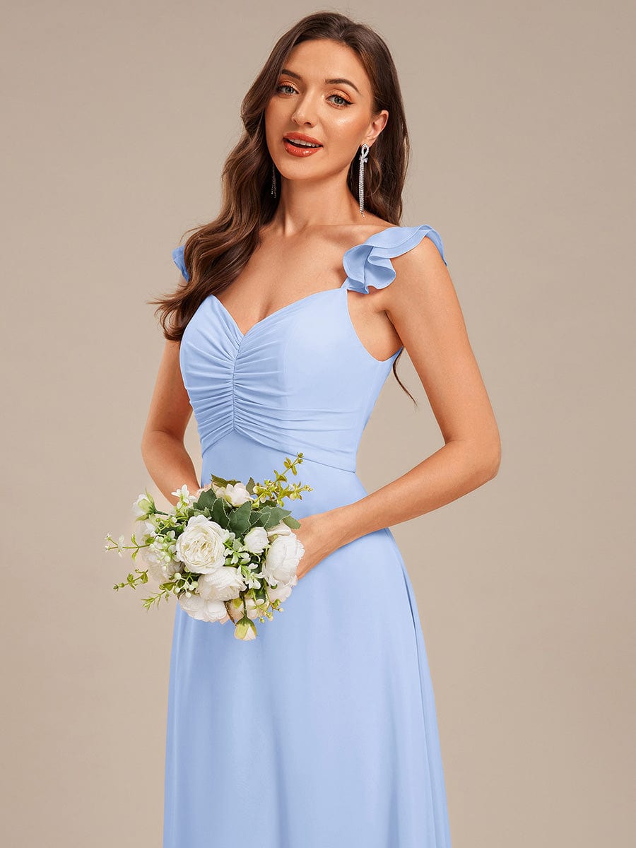 SERENA|Backless Chiffon Ruffled Bridesmaid Dress