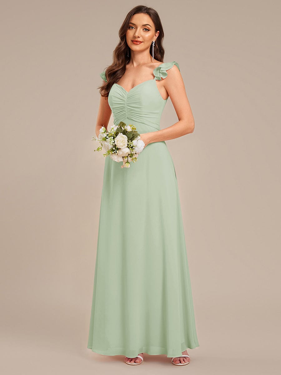 SERENA|Backless Chiffon Ruffled Bridesmaid Dress